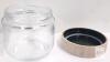 Set of 6 Glass Storage Jars with Bamboo Lids, Airtight, 7 oz Capacity, 3.5" Diameter new - 2