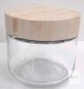 Set of 6 Glass Storage Jars with Bamboo Lids, Airtight, 7 oz Capacity, 3.5" Diameter new - 3