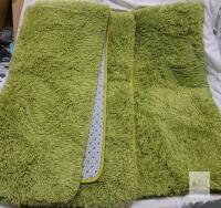 Shag Area Rug, Light Green, Rectangular, Non-Slip Backing, Approx.6'x9'', High Pile