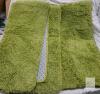 Shag Area Rug, Light Green, Rectangular, Non-Slip Backing, Approx.6'x9'', High Pile