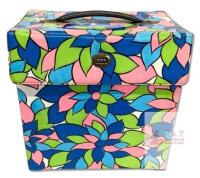 Funky Vintage MCM File Tote, 7.8" Tall, With Original File Separators, Tears in Sides of Locking Lid