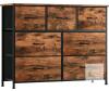 7-Drawer Storage Dresser, Model FD109C03, Rustic Brown Wood Grain Finish new