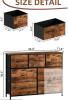 7-Drawer Storage Dresser, Model FD109C03, Rustic Brown Wood Grain Finish new - 2
