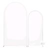 New Gold Arch Backdrop Stand w/White Cloth Cover , Set of 2 - 3