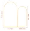 New Gold Arch Backdrop Stand w/White Cloth Cover , Set of 2 - 4