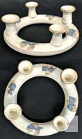 Vintage Pottery Studio Donut Ring Candle Holder, 7.25"d &times; 2.6", No Chips or Cracks