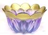 Waltherglas Germany Art Glass Tulip Flower Bowl Medium, Likac & Gold, 8.7"d &times; 5" Tall, No Chips or Cracks - 2