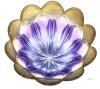 Waltherglas Germany Art Glass Tulip Flower Bowl Medium, Likac & Gold, 8.7"d &times; 5" Tall, No Chips or Cracks - 3