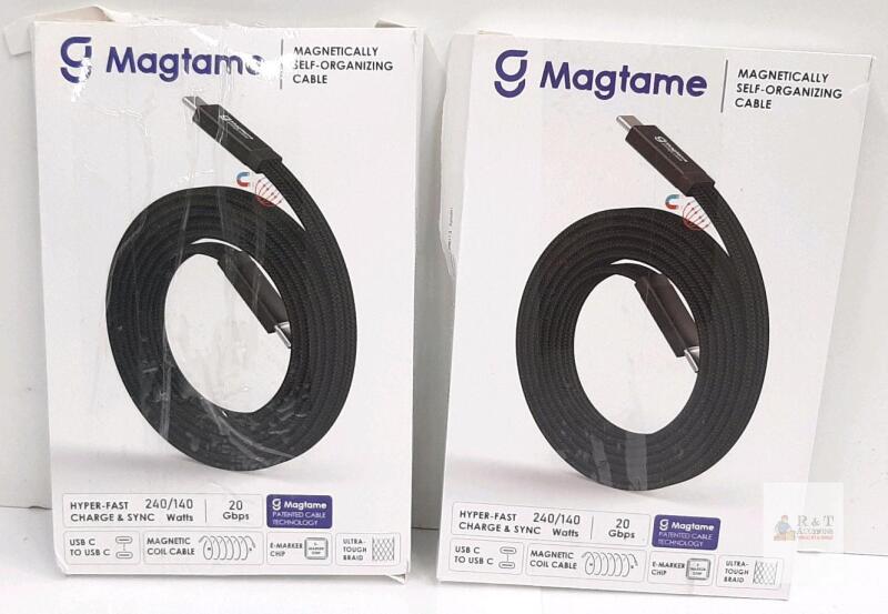 2 Magtame C-C01 USB-C to USB-C Magnetic 1M Cable, 240W, 20Gbps, Braided, E-Marker Chip