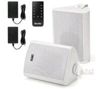 Herdio 6.5" Indoor Outdoor Bluetooth Speakers Waterproof Wireless 400 Watts with Powerful Bass,Wall Mount Speakers . Working