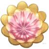 Waltherglas Germany Art Glass Tulip Flower Bowl Large, Pink & Gold, 10.25"d &times; 6" Tall, No Chips or Cracks - 3