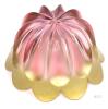 Waltherglas Germany Art Glass Tulip Flower Bowl Large, Pink & Gold, 10.25"d &times; 6" Tall, No Chips or Cracks - 4