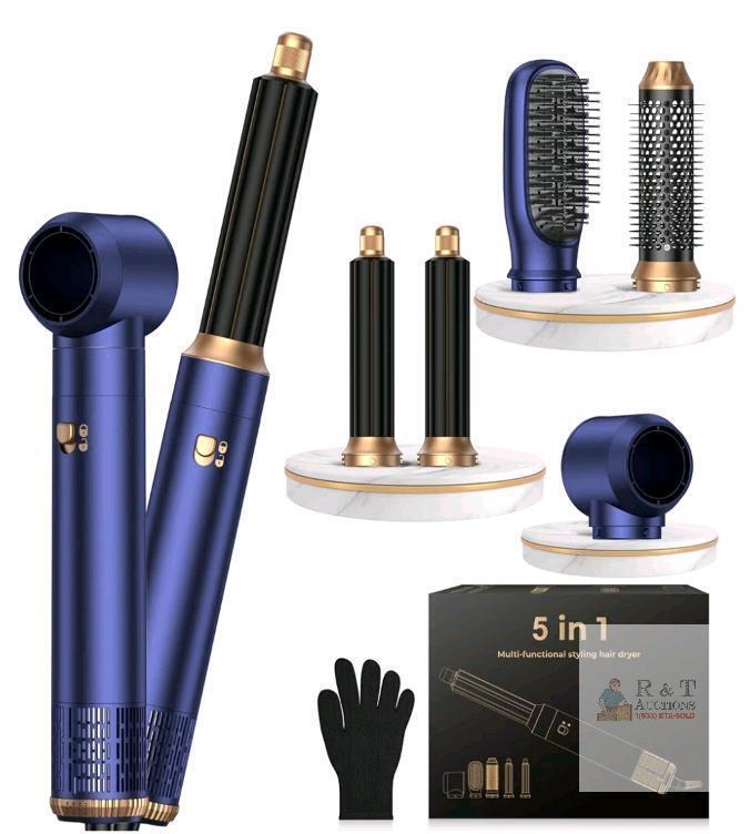 OKWRAP 5-in-1 Hair Dryer Brush with 800W Power, 30mm Curling Barrels, and Negative Ion Technology