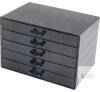 Black 5-Drawer Plastic Jewelry Necklace Organizer Box Tray, 8.46"x5.71"x5.9", Serial X004A14WOL
