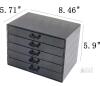 Black 5-Drawer Plastic Jewelry Necklace Organizer Box Tray, 8.46"x5.71"x5.9", Serial X004A14WOL - 2