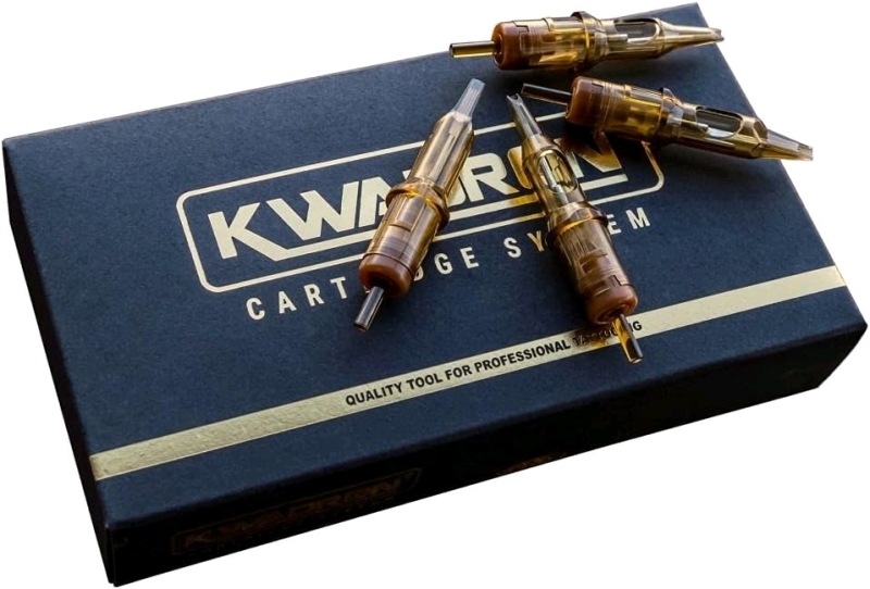 20 New KWADRON Disposable Tattoo Cartridge Needles (#12 35/14 RLMT) with Safety Membranes.