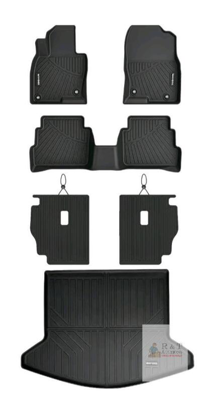 WAYTOSS All-Weather TPE Floor Mats Set for Mazda CX-5 2017-2025 6-Piece Custom Fit, Cargo Liner