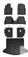 WAYTOSS All-Weather TPE Floor Mats Set for Mazda CX-5 2017-2025 6-Piece Custom Fit, Cargo Liner