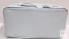 Vlando Travel Ritual Leather Jewelry Organizer, Light Blue, 12 Pouches, Velvet Lining