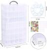 INSCRAFT 7-Layer Stackable Loom Band Organizer Kit with 70 Adjustable Compartments - 2