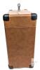 Vinyl Record Storage Box With Fully Removable Lid, 6.75" &times; 13.65" &times; 14.75" Tall, Name Written on Handle, In Very Good Condition - 6