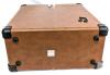 Vinyl Record Storage Box With Fully Removable Lid, 6.75" &times; 13.65" &times; 14.75" Tall, Name Written on Handle, In Very Good Condition - 7