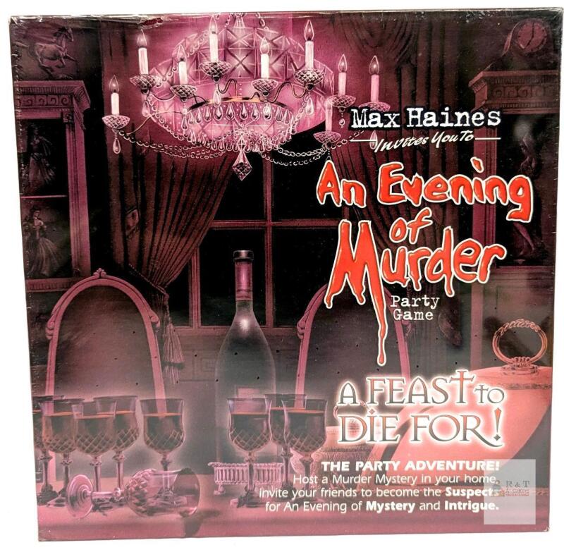 New Max Haines' AN EVENING OF MURDER Party Game : A Feast To Die For, 8 Adult Players