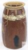 Redware Ceramic Giraffe Design Vase with Wicker Opening - 10.25" No Chips or Cracks - 2