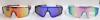 Sport Performance Shield Sunglasses with Mirrored Lenses and Wraparound Design