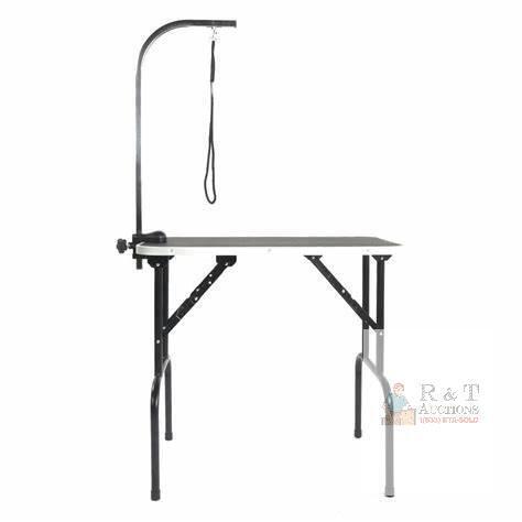 Foldable Dog Grooming Table with Adjustable Arm, 36" x 24", 150 lb Capacity
