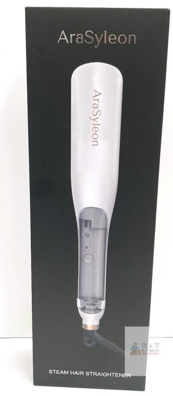 AraSyleon KD880 3-in-1 Steam Hair Straightener/Comb, 150-210&deg;C, 68W, White