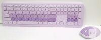 SURMEN X110 Wireless Keyboard and Mouse Combo, 2.4GHz, 110 Keys, Pastel Purple