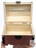New Wood and Leather Treasure Chest Piggy Bank With Lock & Keys, 14.5 x 10.5 cm - 3