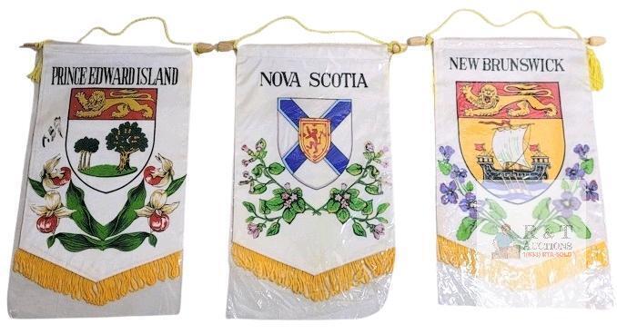 East Coast Canada Banner Flags . P.E.I , Nova Scotia & New Brunswick . Banners measure 8.5"&times;11"