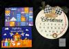 Nativity Advent Calendar with Figurines and Christmas Countdown Wooden Disk 12" Farmhouse Decor