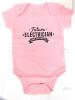New Size 0-3 Months - Pink - Future Electrician, Like My Daddy! Newborn Romper Short Sleeve Summer Onesie - 2