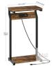 New CHOEZON C Shaped End Table with Charging Station, 2-Tier Small Side Table . Some Assembly Required - 2