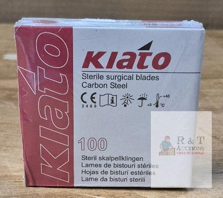 100pcs New KIATO No.20 Sterile Swedish Carbon Steel Cutting Edge Ultra Thin Sharp Blades. FOR CRAFTING ONLY [EXP 09/2024)