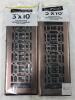 2 Decor Grates 3"x10" Floor Register, Steel, Rubbed Bronze Finish, Model SPH310-RB
