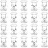 New 20 Pcs Glass Taper Candle Holders - Romadedi Clear Small Candlestick Holder Bulk, Thicker Glass Candle Sticks Set for Wedding Christmas Party Dining Table Table Centerpiece Decor