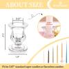New 20 Pcs Glass Taper Candle Holders - Romadedi Clear Small Candlestick Holder Bulk, Thicker Glass Candle Sticks Set for Wedding Christmas Party Dining Table Table Centerpiece Decor - 2
