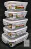 5 New TEEM Rectangular Glass Food Storage Containers with Lids, Airtight Meal Prep Containers . Borosilicate Glass, Leak-Proof, Oven Microwave Freezer Dishwasher Safe