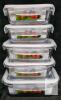 5 New TEEM Rectangular Glass Food Storage Containers with Lids, Airtight Meal Prep Containers . Borosilicate Glass, Leak-Proof, Oven Microwave Freezer Dishwasher Safe - 4