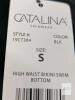 New Size SMALL Women's CATALINA Black High Waist Bikini Swim Bottoms Style 19ct304 - 3