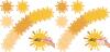 New 240 Pcs Sun Cutouts Card 3.9 x 3.9 inch First Trip Around The Sun Positive Affirmations Bulletin Board Sun Shape Paper Cuts Retro Party Baby Shower Wall Decorations Classroom Bulletin Board Supplies (2 Packs of 120)