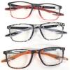 New 3-Pack Hubeye L1070 Sports Ultralight Flexible Reading Glasses, +0.00, With Drawstring Bag & Cleaning Cloth