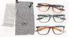 New 3-Pack Hubeye L1070 Sports Ultralight Flexible Reading Glasses, +0.00, With Drawstring Bag & Cleaning Cloth - 2