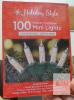 Holiday Style 100 Indoor/Outdoor Mini Lights, Clear Bulbs, Green Wire, 21 ft Total Length