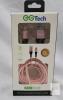 EGTech 12ft Braided Micro USB Charging Cable, 2.1A, Rose Gold, Model 11RG-4M