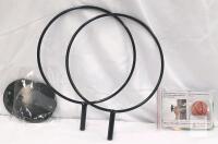 Wall-Mounted Basketball Holder, Metal Construction, Gloss Black Finish, Includes Mounting Hardware